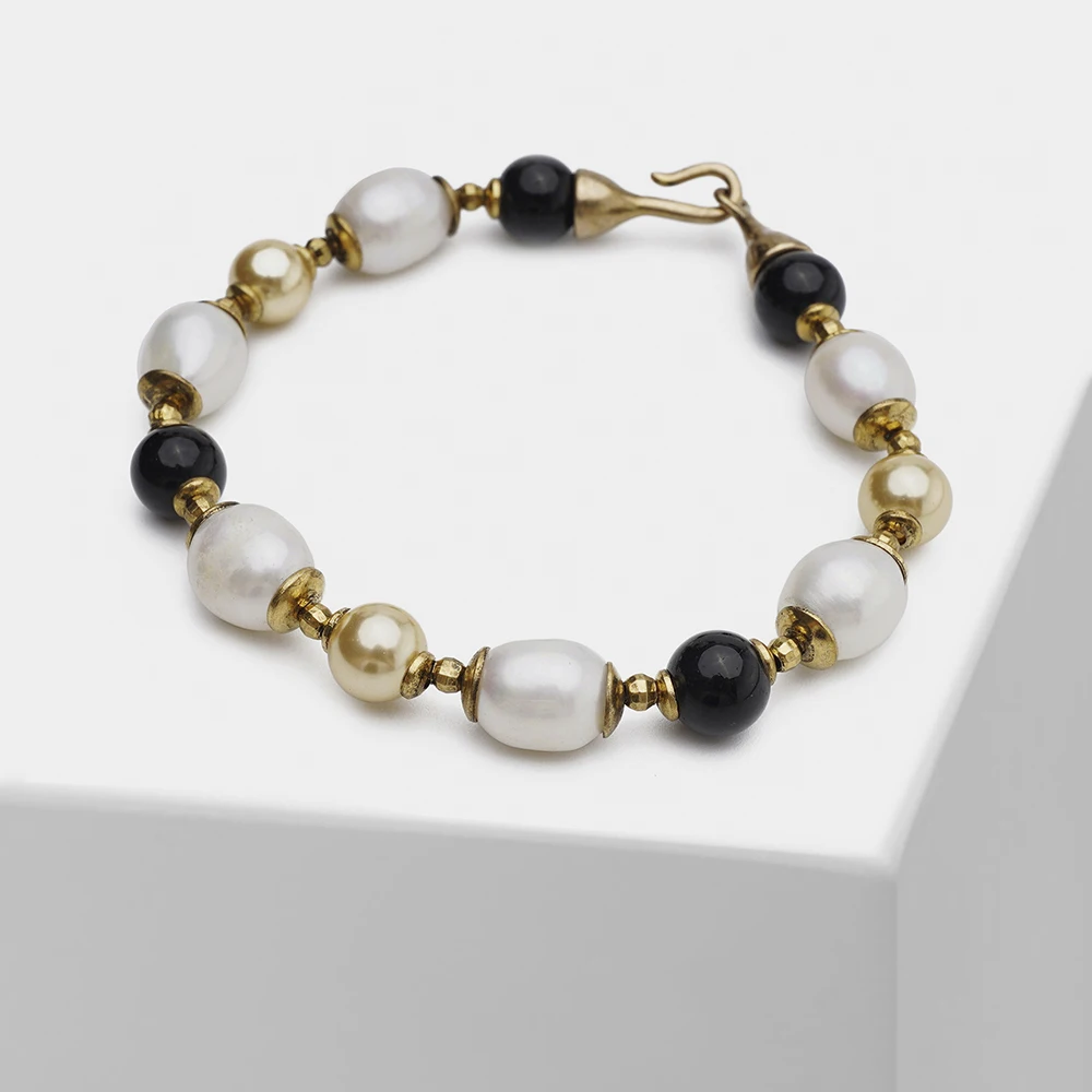 Amorita-pulsera de perlas naturales para mujer y niña, Charms Vintage de Boutique, regalo de joyería