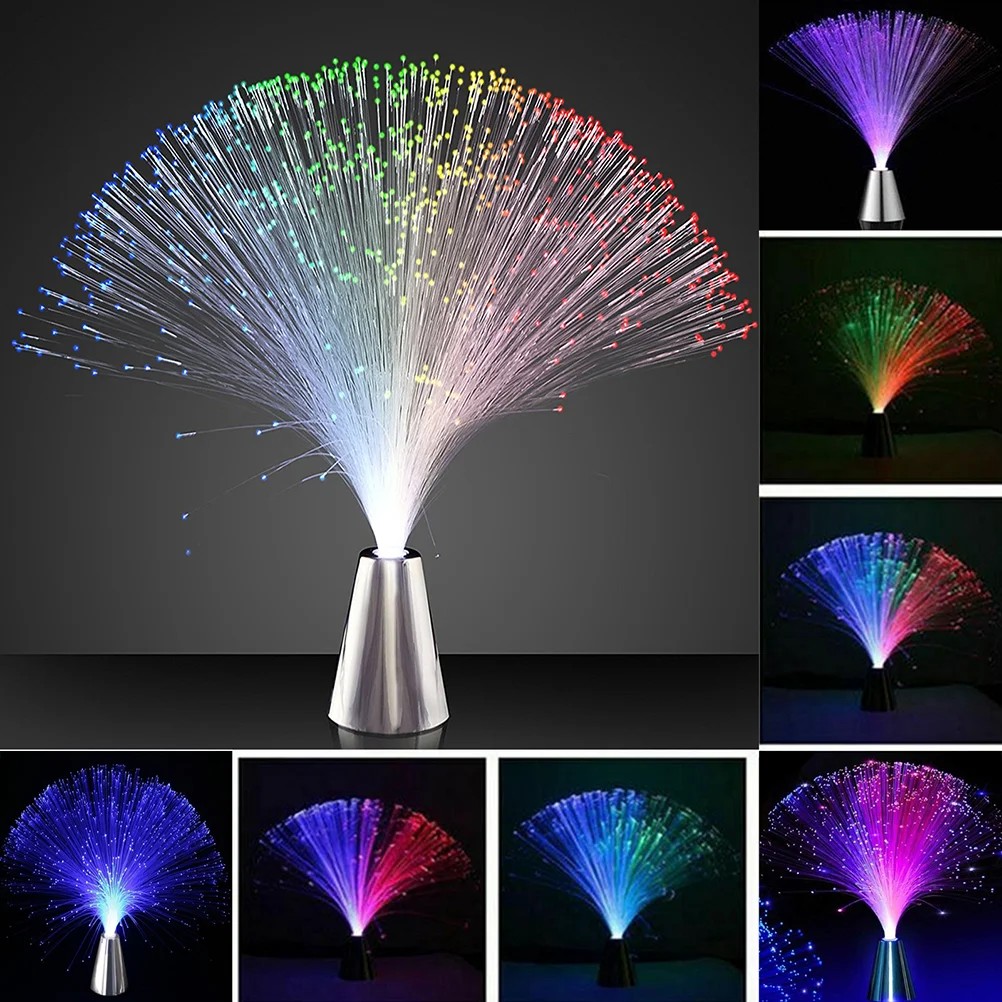 

4 Pcs LED Fiber Optic Lamp Colorful Fiber Optic Starry Lights Decorative Lights for Bar Store Party - No