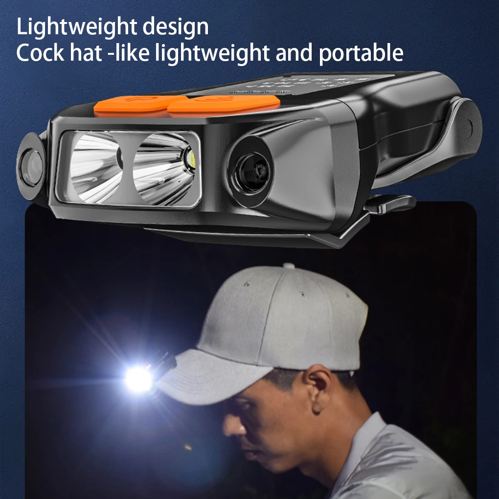 

LED Caps Light Clip Headlamps Compact Sensor Outdoor Fishing Climbing