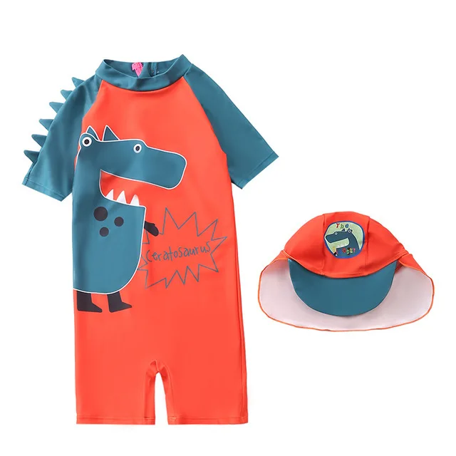 Детский купальник для мальчиков 2023 детский купальный костюм с УФ-динозавром