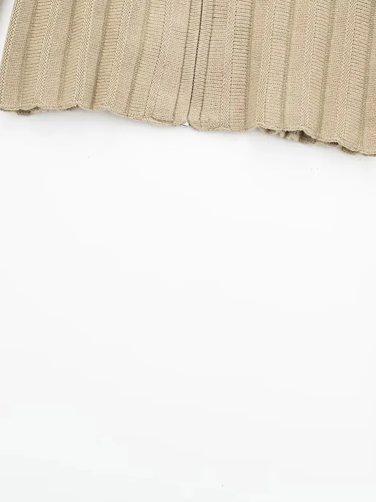 Женский трикотажный кардиган на молнии с длинным рукавом