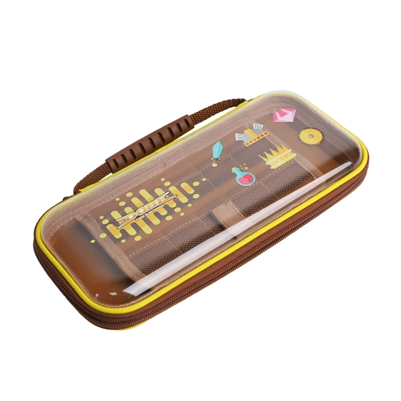 

Transparent Shell Storage Bag for Switch OLED Console Travel Handheld Portable Carrying Case with Card Slot Game Accessories