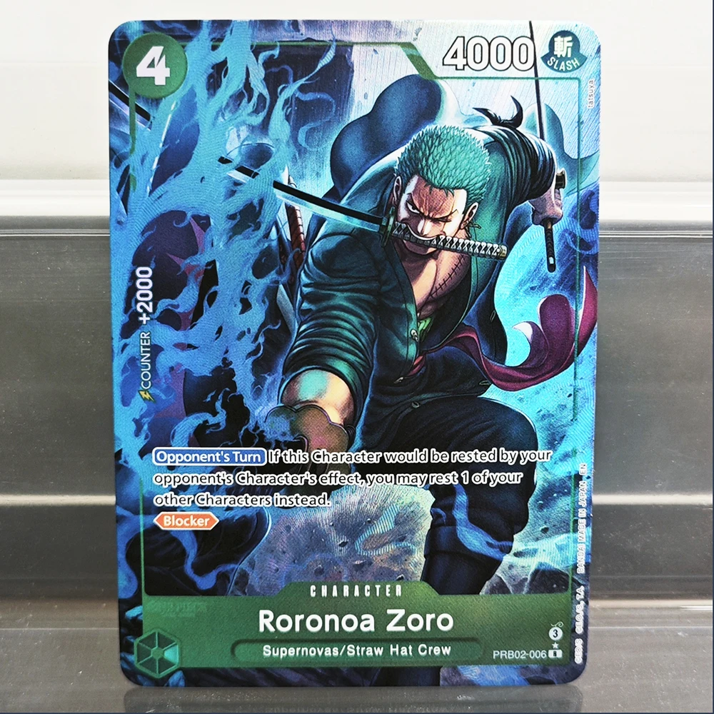Фото Коллекционные карты One Piece TCG OPCG-6: Фольгированные карты с аниме-персонажами для домашней игры — Дракул Михоук/Шанкс/Санжи/Зоро/Эдвард №5