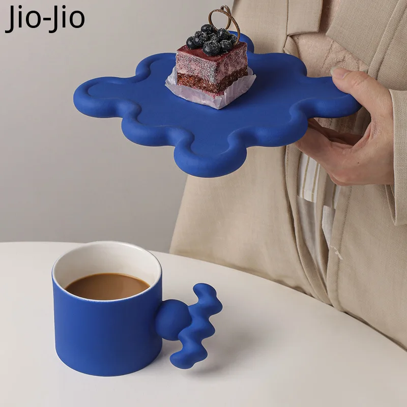 

Creative Ceramic Mug Office Coffee Cup Nordic Thermal Original Mugs Plate Water Milk Cup Porcelain Friends Couple Gift Ideas Set
