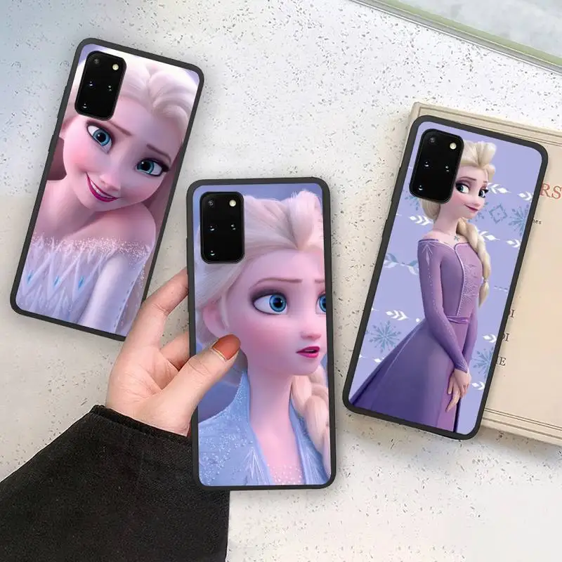 

BANDAI Snow Queen Elsa Phone Case Soft For Samsung Galaxy Note20 ultra 7 8 9 10 Plus lite M21 M31S M30S M51 Cover