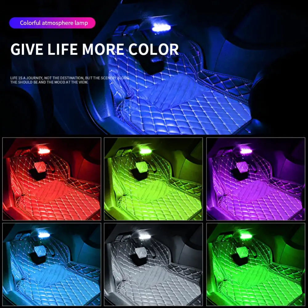 

Mini Roof Touch Light 8led Atmosphere Light Usb Reading Lamp Car Interior Accessories Magnet Dome Light Chargeable Ambient Light