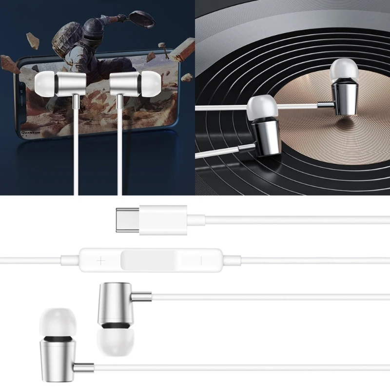 

Type-C Corded Earphones with High Sensitivity Microphone for Phone 15/15Pro Dropship