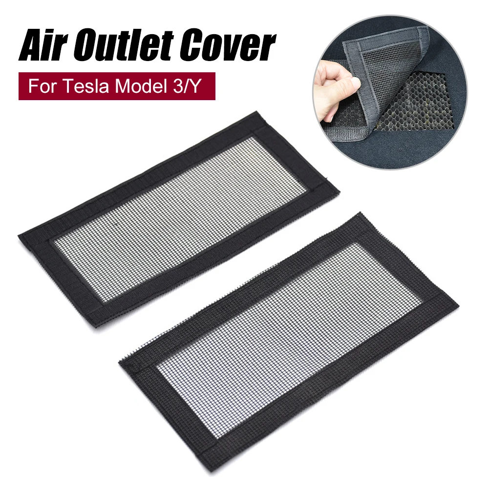 

2Pcs Car Air Outlet Cover Under Seat Air Vent Dust Cover Anti-Clogging Reusable Cover for Tesla Model 3 Model Y 2017-2022