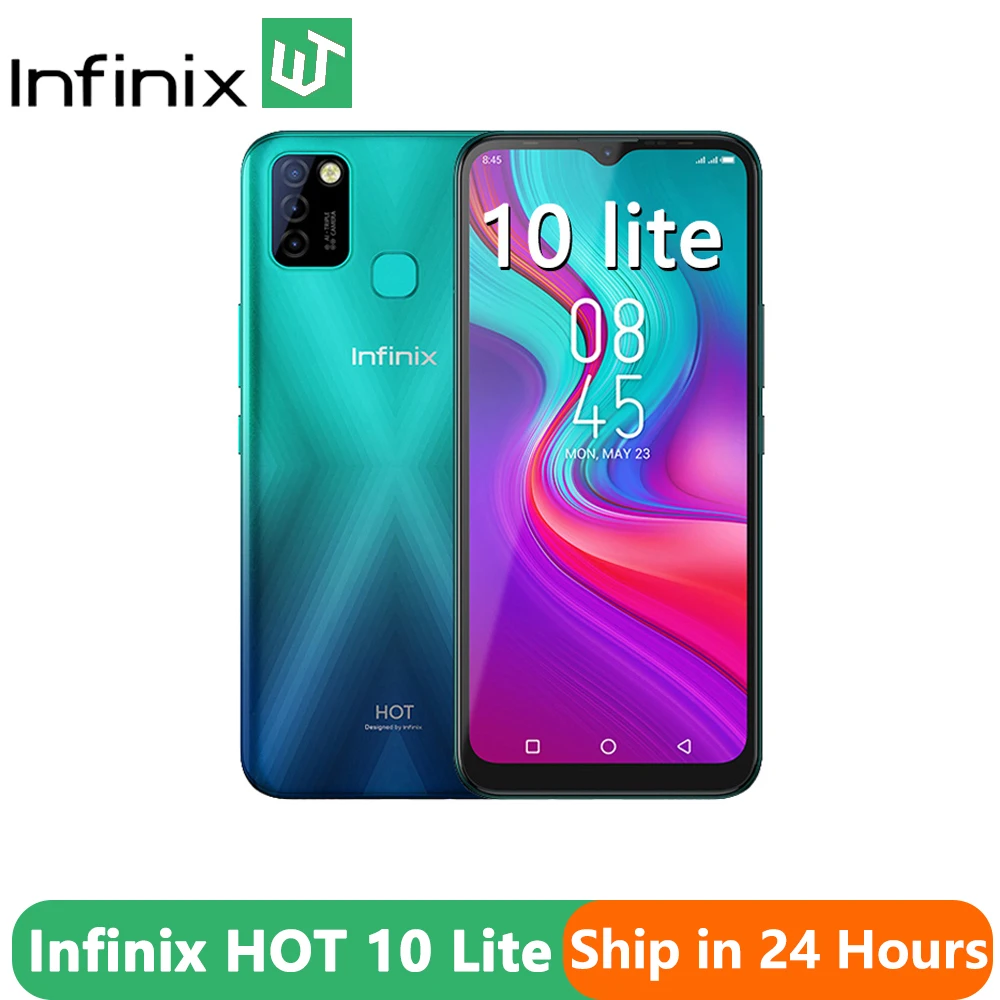 Глобальная версия Infinix Hot 10 Lite 2 ГБ 32 аккумулятор для смартфона Helio A20 камера 13 МП 6