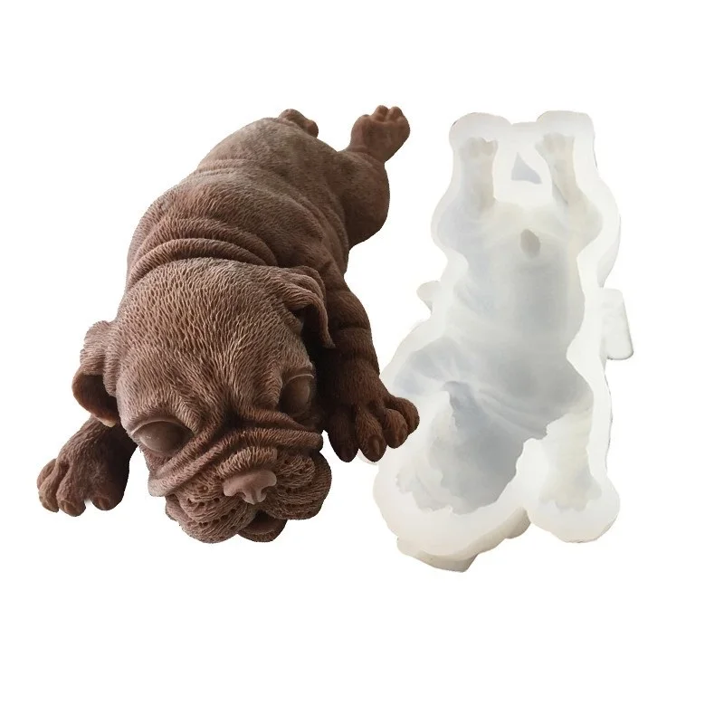

Cake Molds Candle Mould Shar Pei Shaped Silicone Dessert Mold Great Gift for Kid