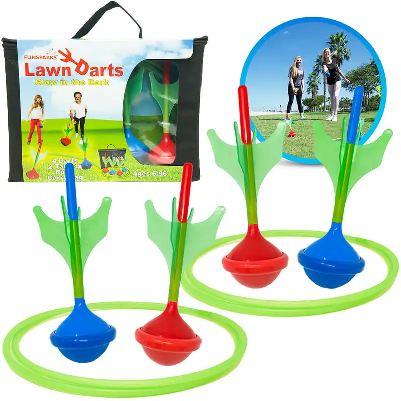 

Darts Set - Glow in The Dark Outdoor Soft Tip Lawn Darts Set - Great Games for Kids and Adults Lawn Games