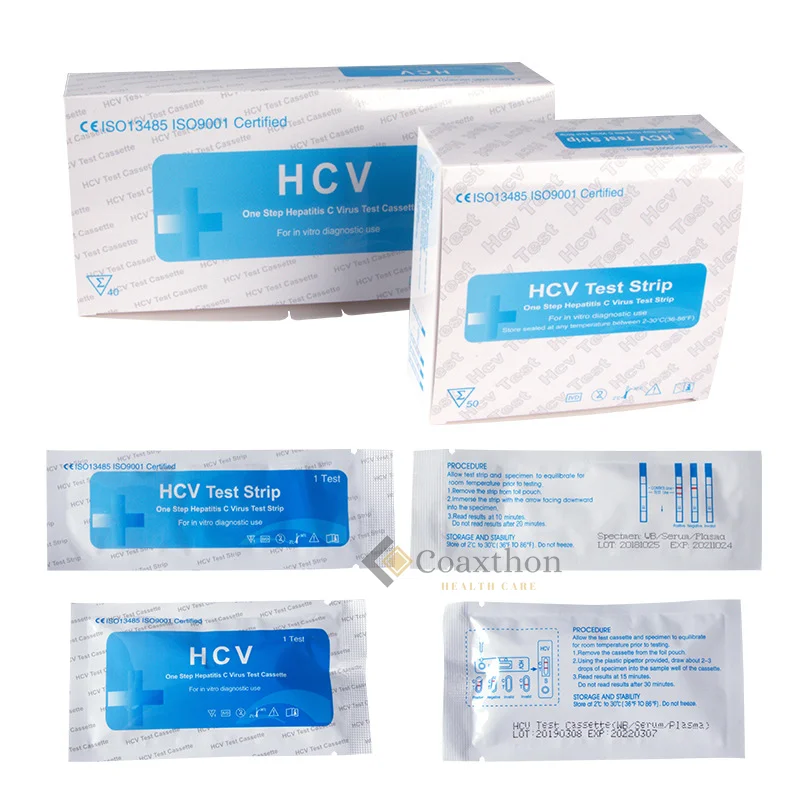 Фото Тест-кассета для быстрого выявления вируса гепатита С (HCV) на антитела в цельной крови, сыворотке и плазме. Набор для диагностики in vitro. №2