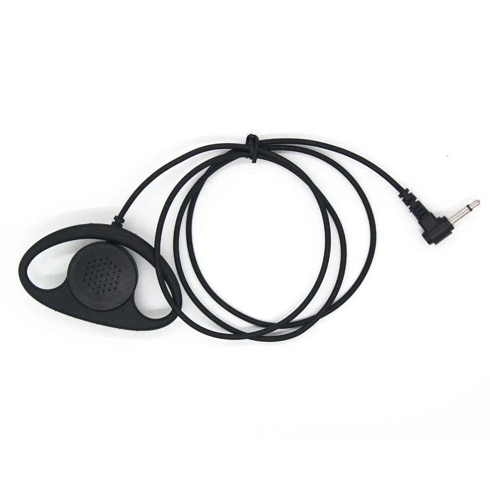 

3.5mm D Shape Listen Only Soft Rubber Earpiece Headset For Motorola Radio Anti Noise Earphone