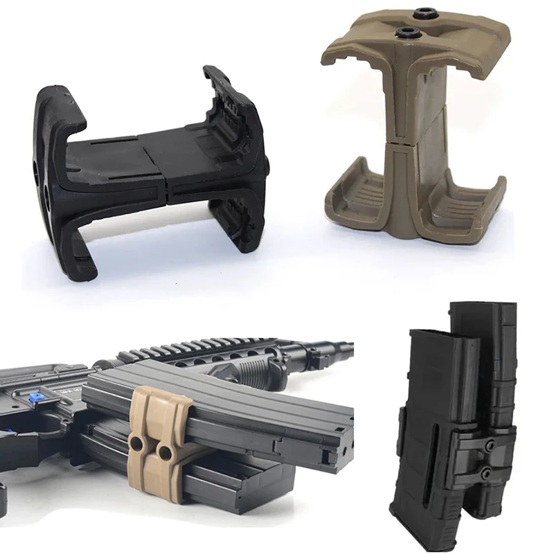 Рушница двойной магазин соединительный зажим для AR15 M4 AK47 MP5 MP7 Airsoft M16 параллельный