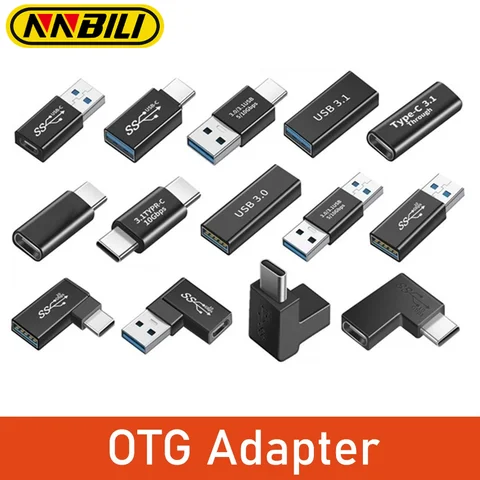 Универсальный адаптер NNBILI OTG типа C, конвертер USB C «папа» на USB-A «мама» для Macbook Huawei Samsung Note, разъем для Ipad