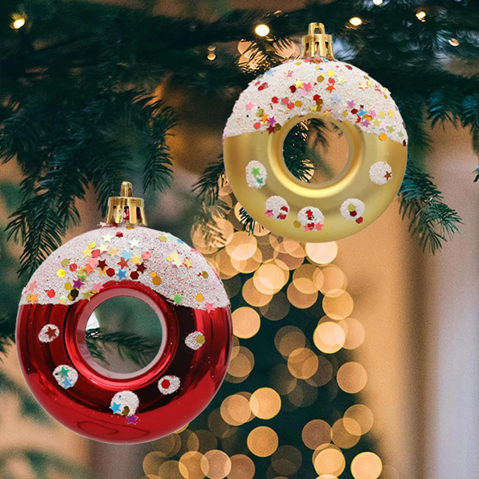 4 шт. подвесные пончики для рождественского дома креативные рождественские