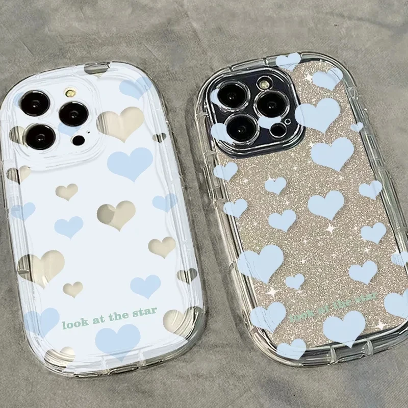 Чехол Blue Love drop для POCO M3 M5S C55 X3 X4 GT M6 Pro Xiaomi MIi 10T Lite 12 13 13T 12T Redmi Note 10 11S 5G K50 K60 Cover