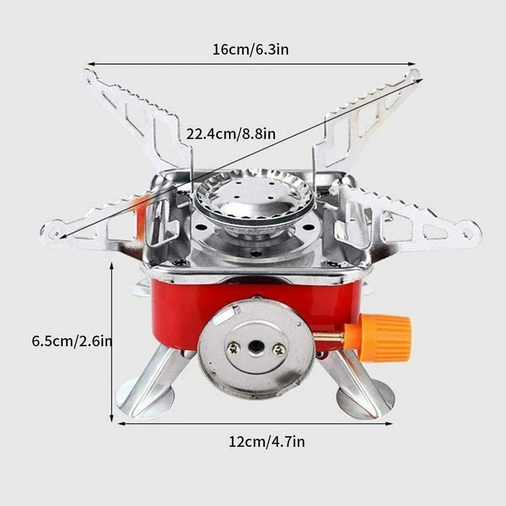 

16*16*9,5 см Складная газовая плита 2800 Вт мини-плита для кемпинга из алюминиевого сплава + нержавеющая сталь для пикника портативная прочная