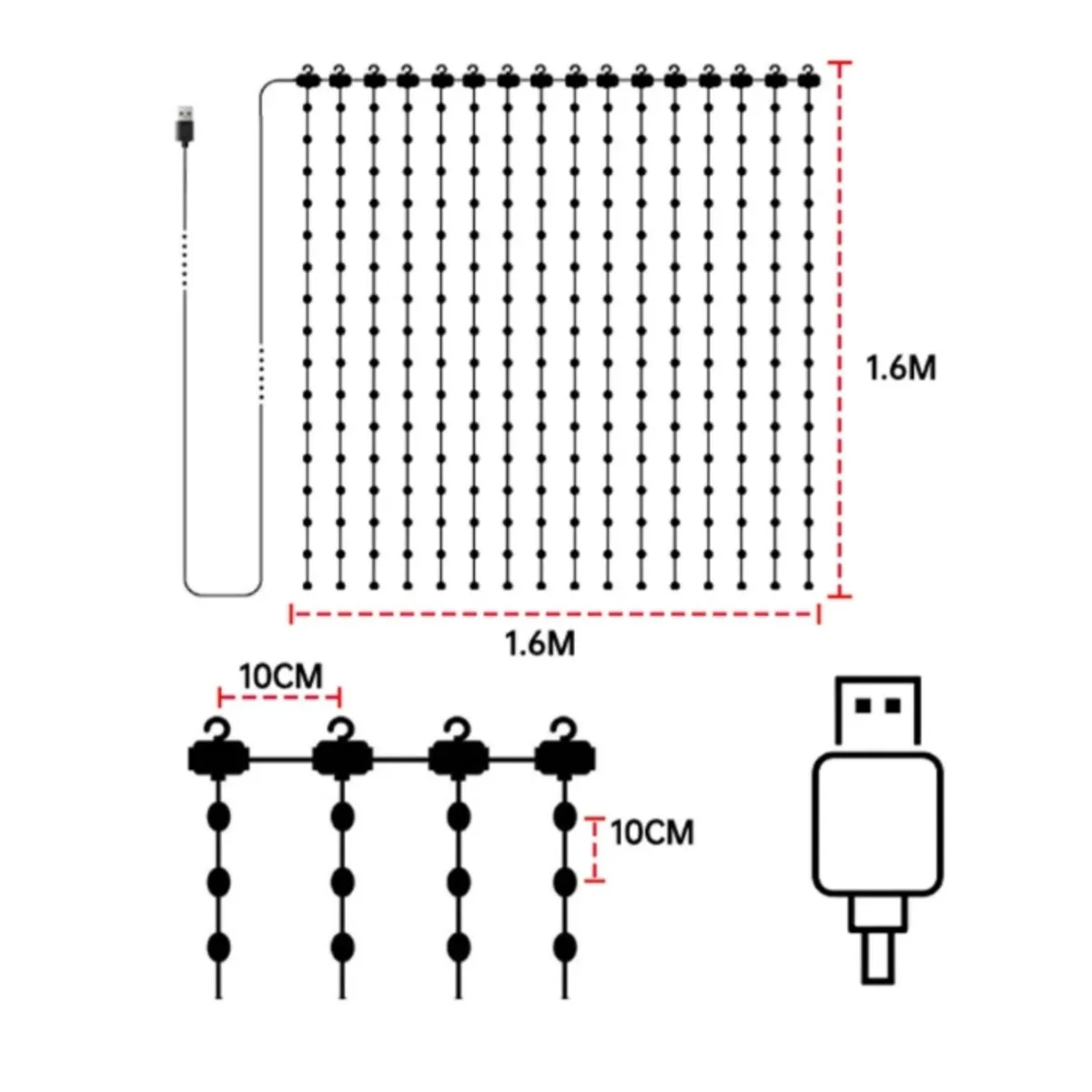 

СAGE LU MEI умная светодиодная занавеска RGBIC для спальни