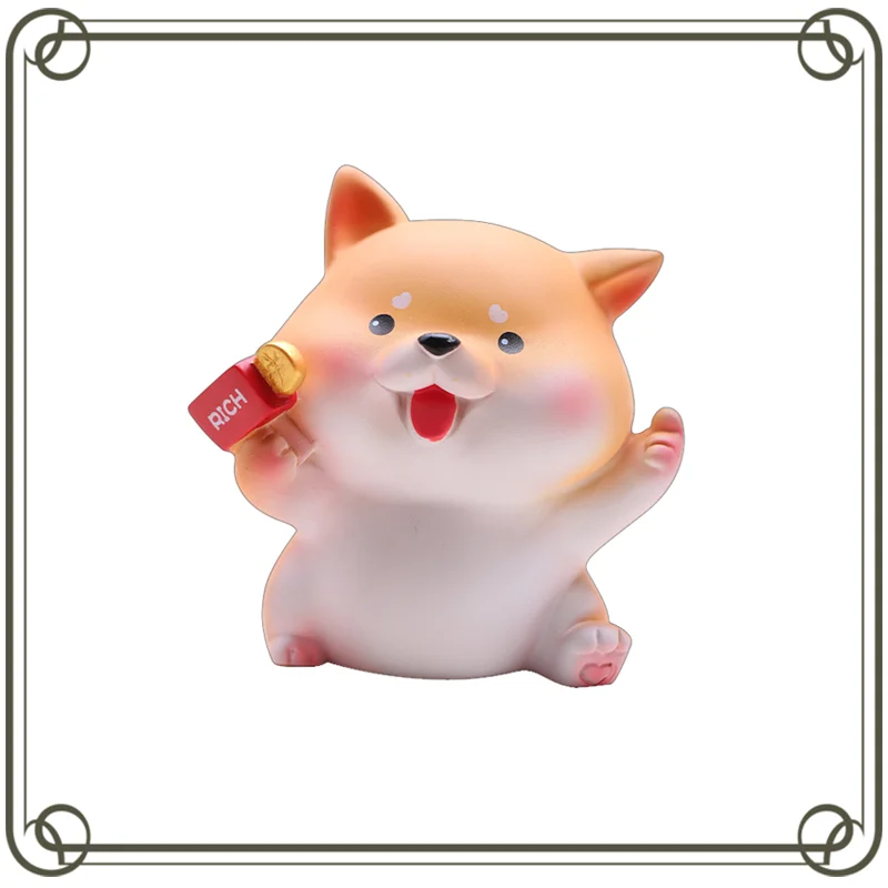 

Мини милая фигурка Сиба-ину Набор Мини Милая модель офисные украшения детская игрушка на день рождения Рождественский подарок