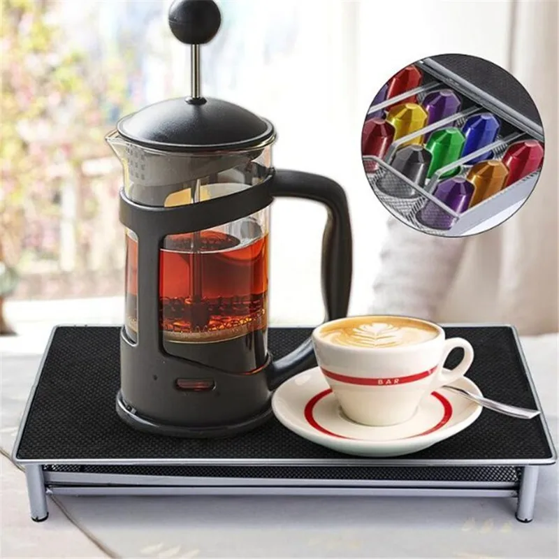 

Coffee Capsule Organizer Storage Drawers Coffee Capsules Pods Holder Rack Coffee Machine Base Storage Box Practical Space-Saving