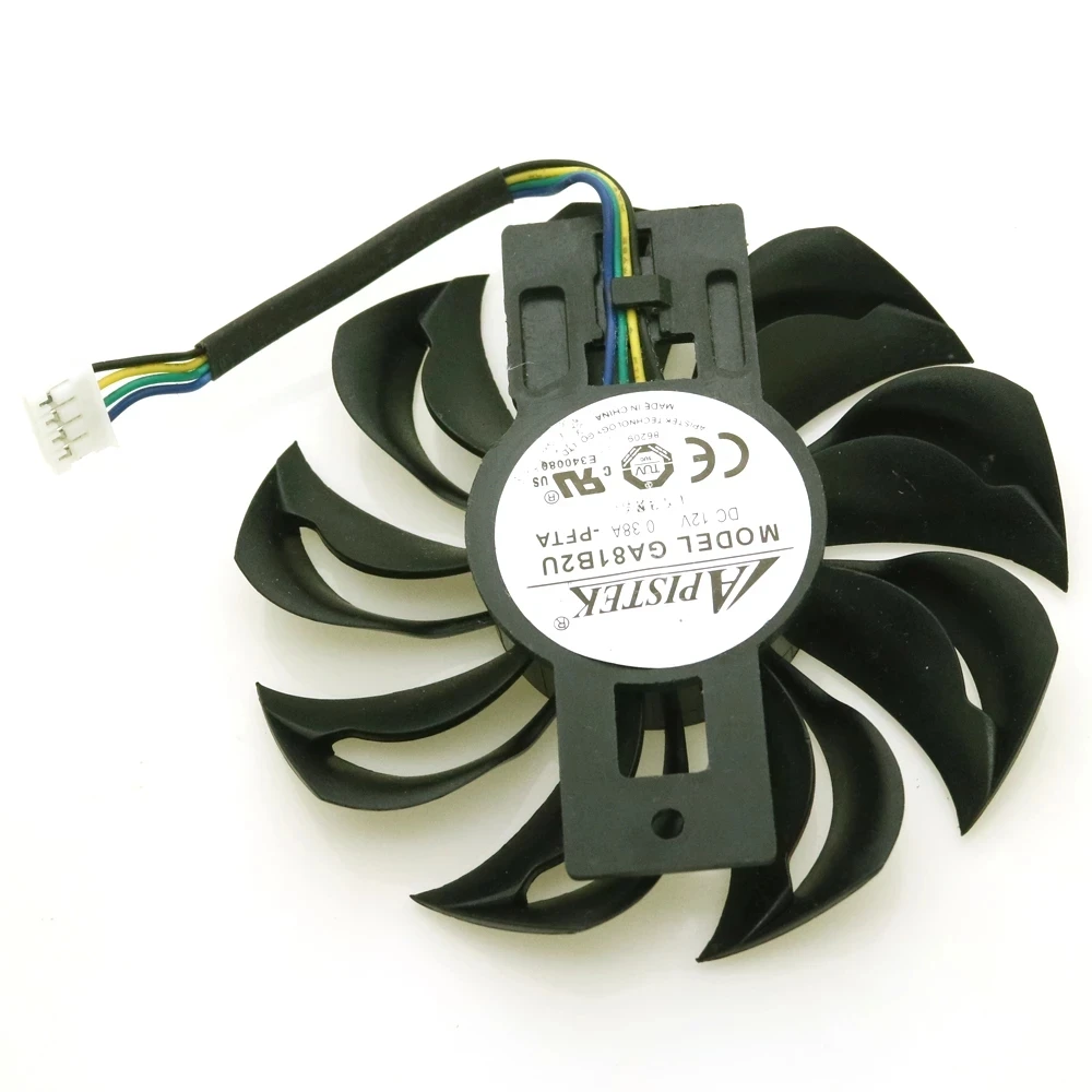 

GA81B2U - PFTA 12V 0.38A 4Pin 75mm VGA Fan For Dataland RX460 Graphics Card Cooler Cooling Fan