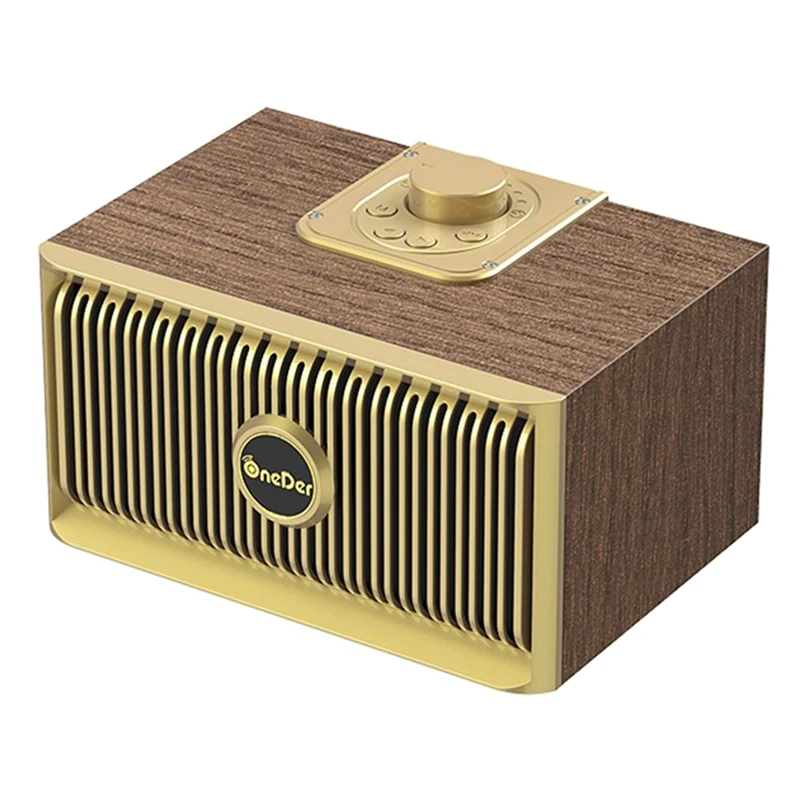 

Oneder Wireless Bluetooth Speaker Retro Classic Wooden Super High Sound Quality Boom Box Home Speaker Stand Desktop Sound Box