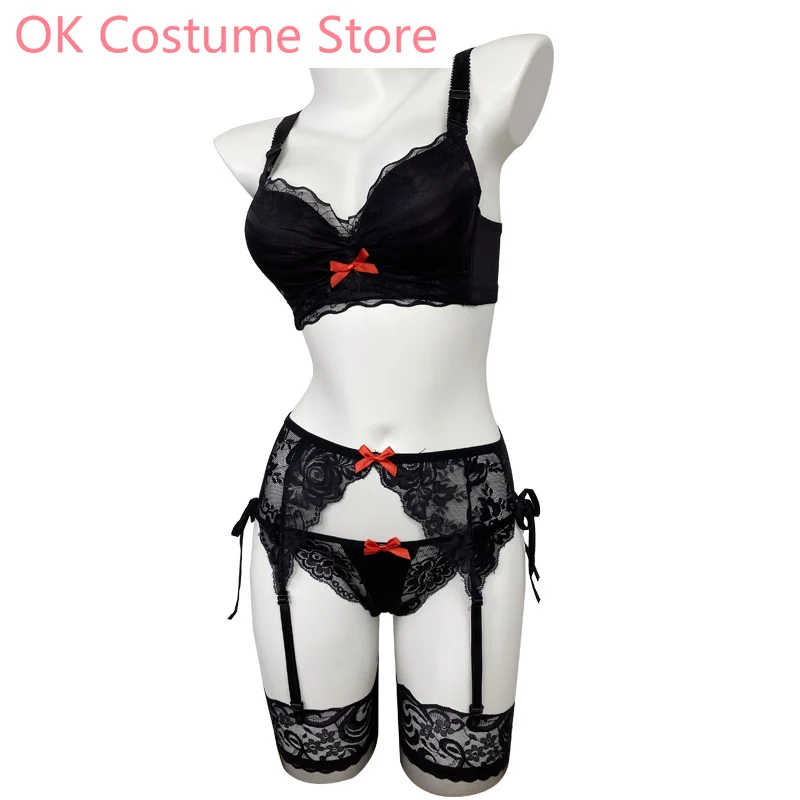 Аниме! Костюм для игр токисаки Куруми свидание в прямом эфире черное пикантное