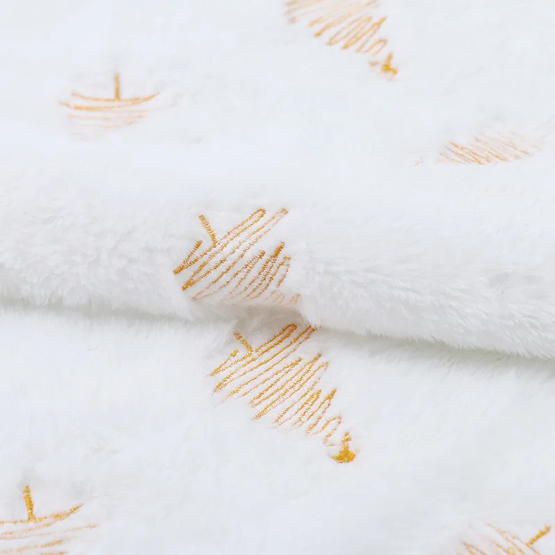 Белый бархат плюшевый мех серая рождественская елка подушка с вышивкой