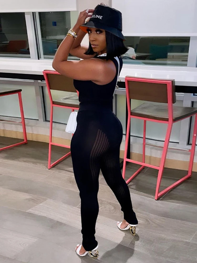 Женский сексуальный сетчатый клубный Топ без рукавов летний женский жилет