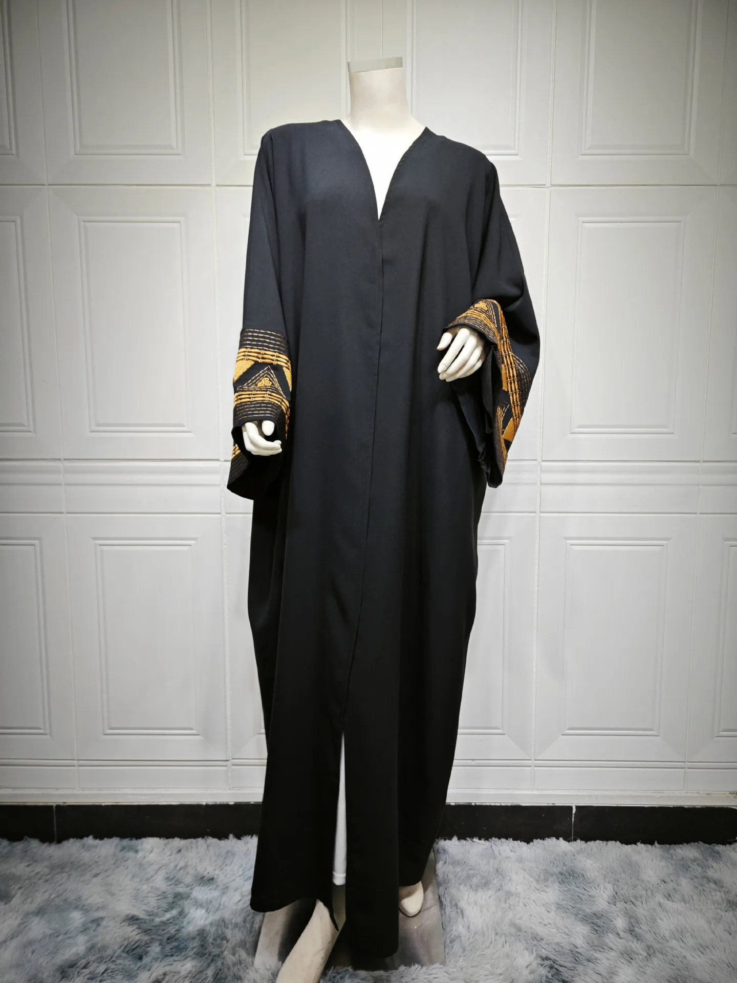 Новинка 2024 Арабская вышивка абайя мусульманское женское кимоно Дубай ИД Рамадан