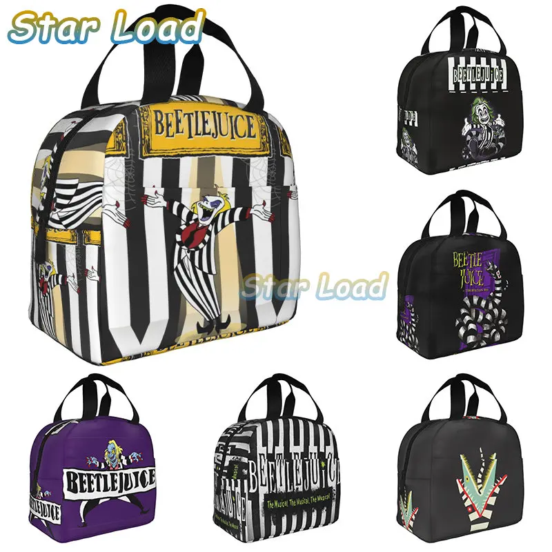 

Movie Beetlejuice Lydia Thermal Insulated Lunch Bag Tim Burton Horror Film Resuable Lunch Container Multifunction Food Box