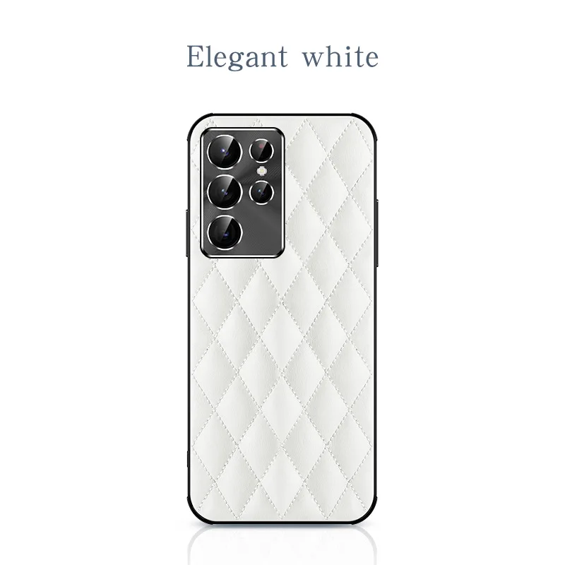 New Samsung Galaxy S22 Ultra Cover Luxury Leather Plus Metal Lens Cover For Samsung Galaxy S22+ S22 Ultra Luxury Phone Case