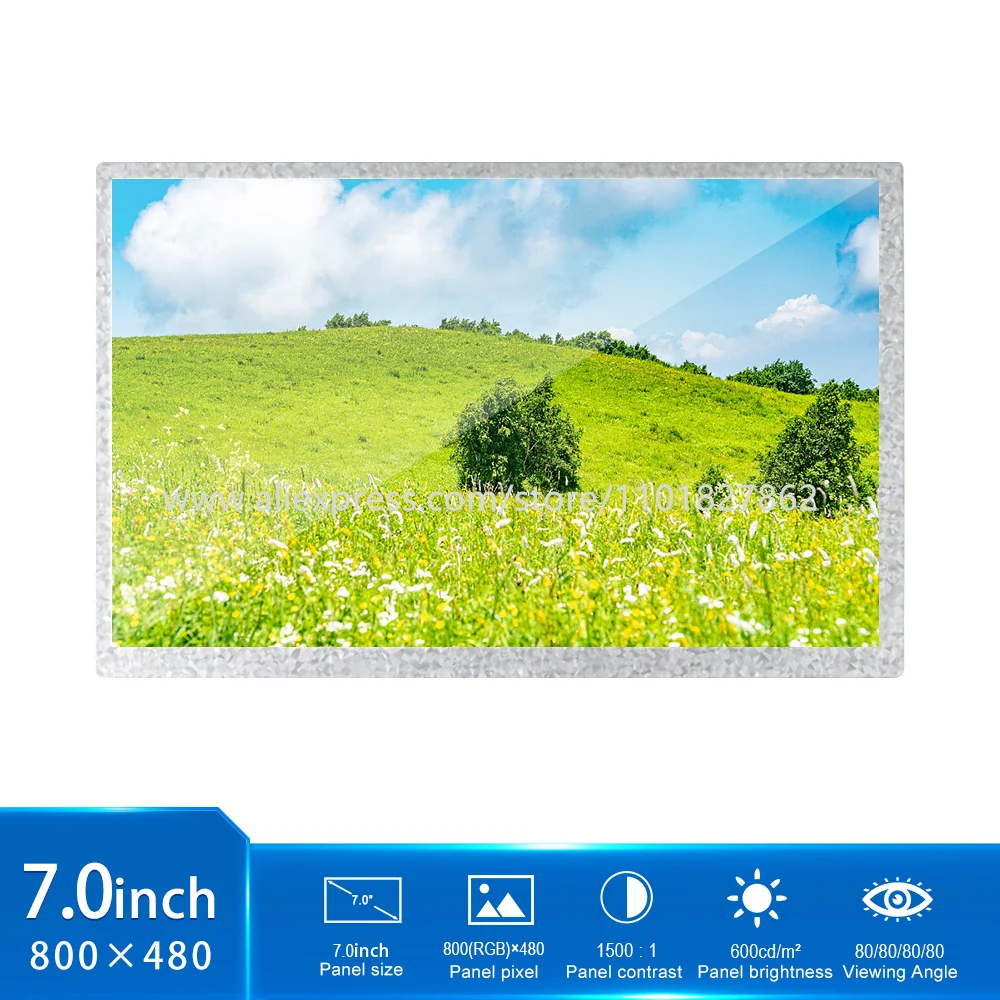 

G070VVN01 G070VVN01.1 Contrast 1500 : 1 Original 7 Inch 800*480 LCD Display For Industrial Equipment for AUO