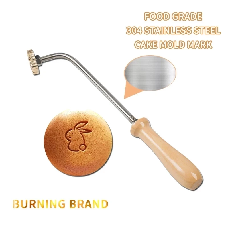 

DIY Fire Burning Copper Stamp Mold Fire Baking Cake Bread Stamp Logo Hot Stamping Iron Heating Emboss Cake Decorating Tools 2022