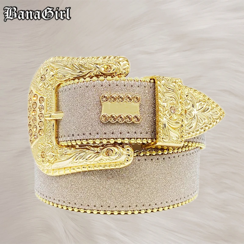 

Punk Cinturon Con Diamantes Metal Adult Western Rhinestones Sintirones Para Mujer Belt for Jeans For Men Garment Accessories