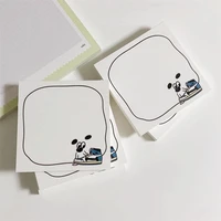 ins cartoon cute brief strokes dog memo pad simple style dialog box mini notepad message paper school stationery 50 sheets