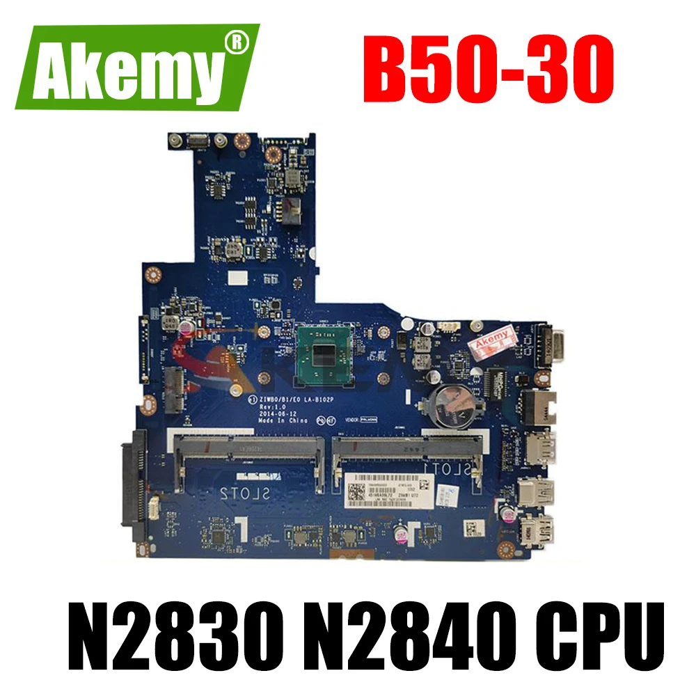 

Абсолютно новая материнская плата ZIWB0/B1/E0 REV: 1,0 LA-B102P для ноутбука Lenovo, материнская плата для ПК с процессором N2830 N2840 PC3L, полностью протестиров...