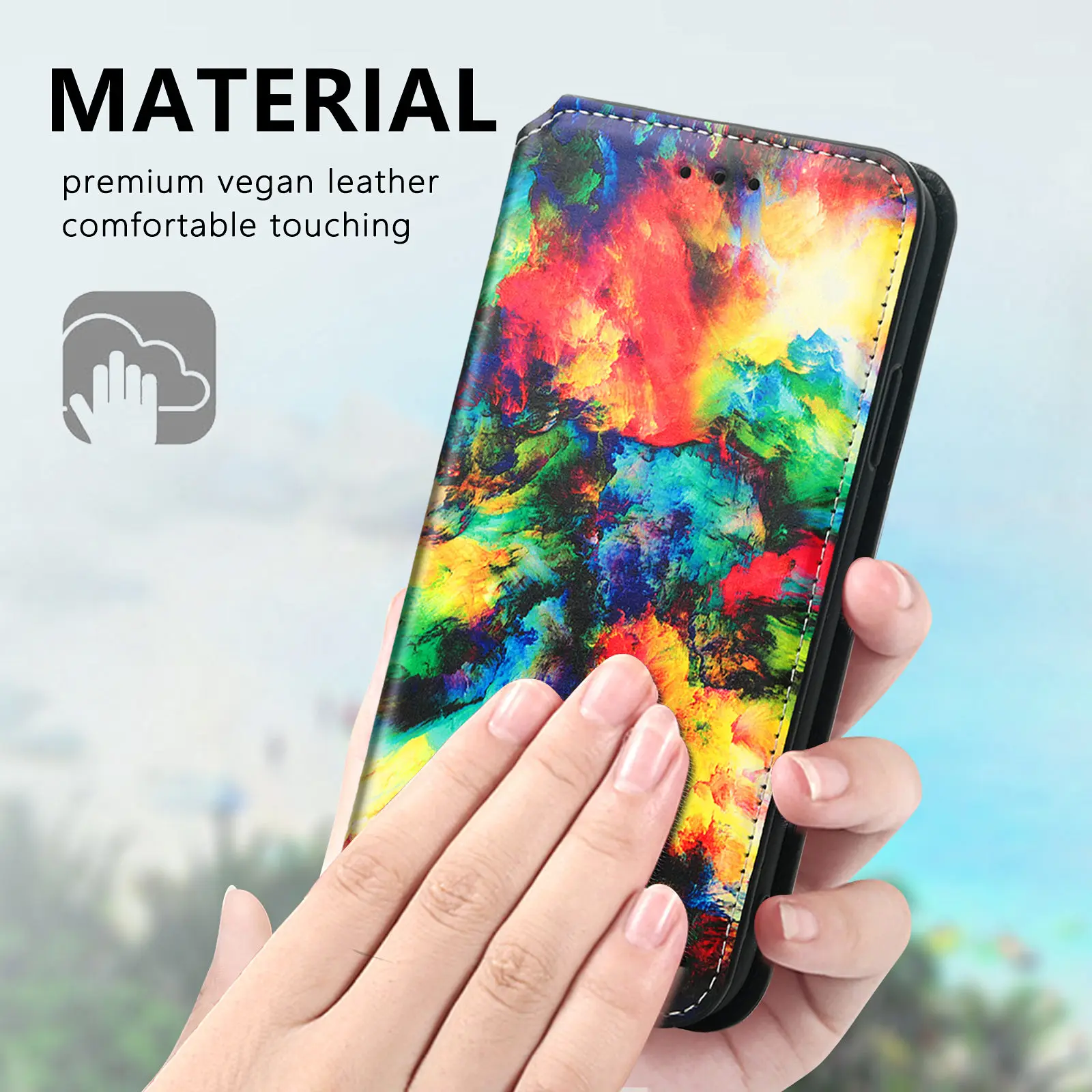 Colorful Leather Flip Case For OPPO Realme 9 Pro Case For Realme GT 2 Pro Neo 2T 3T 9i Narzo 50 30 8 5G Phone Wallet Book Cover