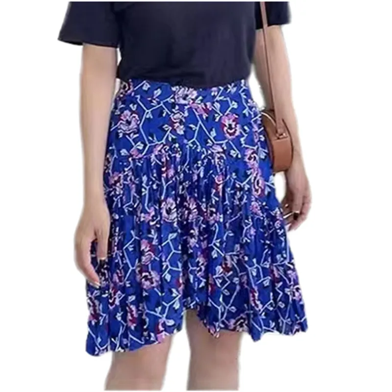 2022 Designer Brand Women's Mini Skirt Sweet Girls Floral Print Cotton Skirts With Logo