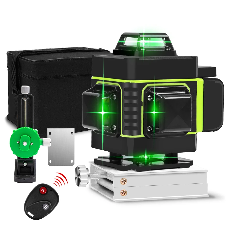 

Оптовая продажа с фабрики, самый дешевый 16-линейный зеленый лазерный уровень 4d самонивелирующийся 360 с ЖК-экраном, лазерный уровень для стро...