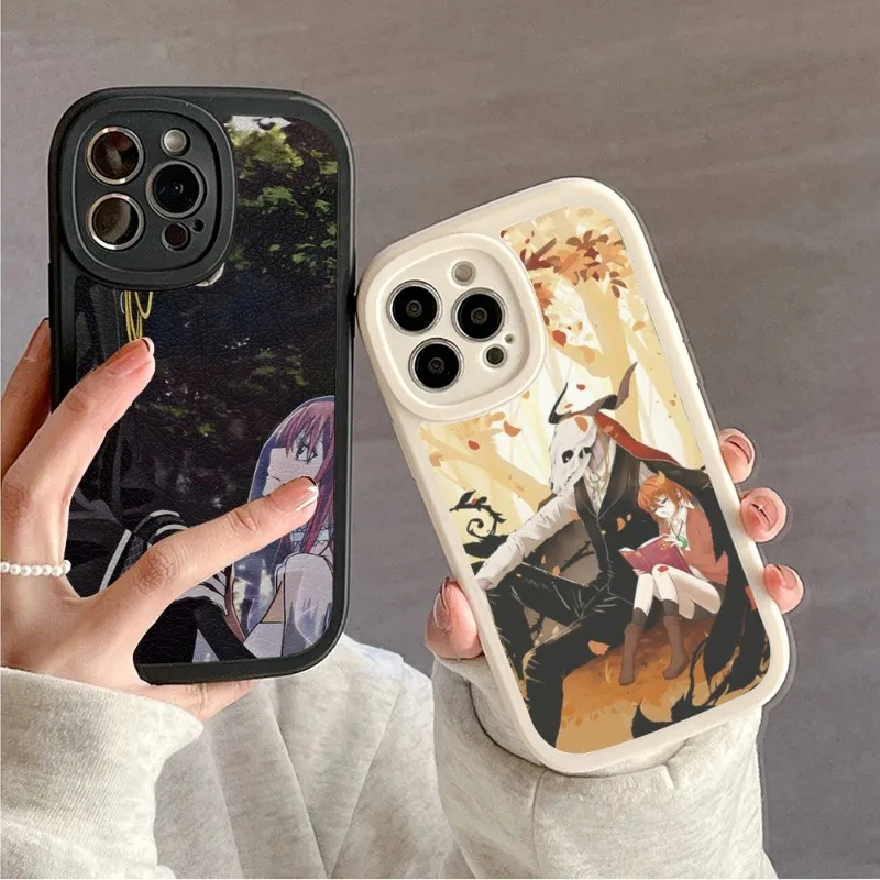 

Ancient Magus Bride Phone Case For IPhone 14 11 12 13 Lambskin Silicone Pro Max Mini X XR XS 7 8 Plus Couple