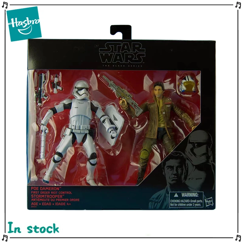 Фото Оригинальная аниме-фигурка Hasbro STAR WARS The Black Series Wave Dameron Stormtrooper, модель, подарочная игрушка №1