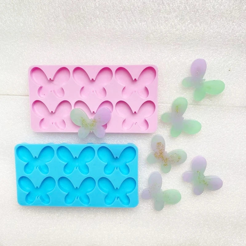 

95AB Butterfly-shaped Mirror Silicone Mold Suitable for Epoxy Resin Diy Craft Earrings Pendant Tag Keychain Jewelry Making