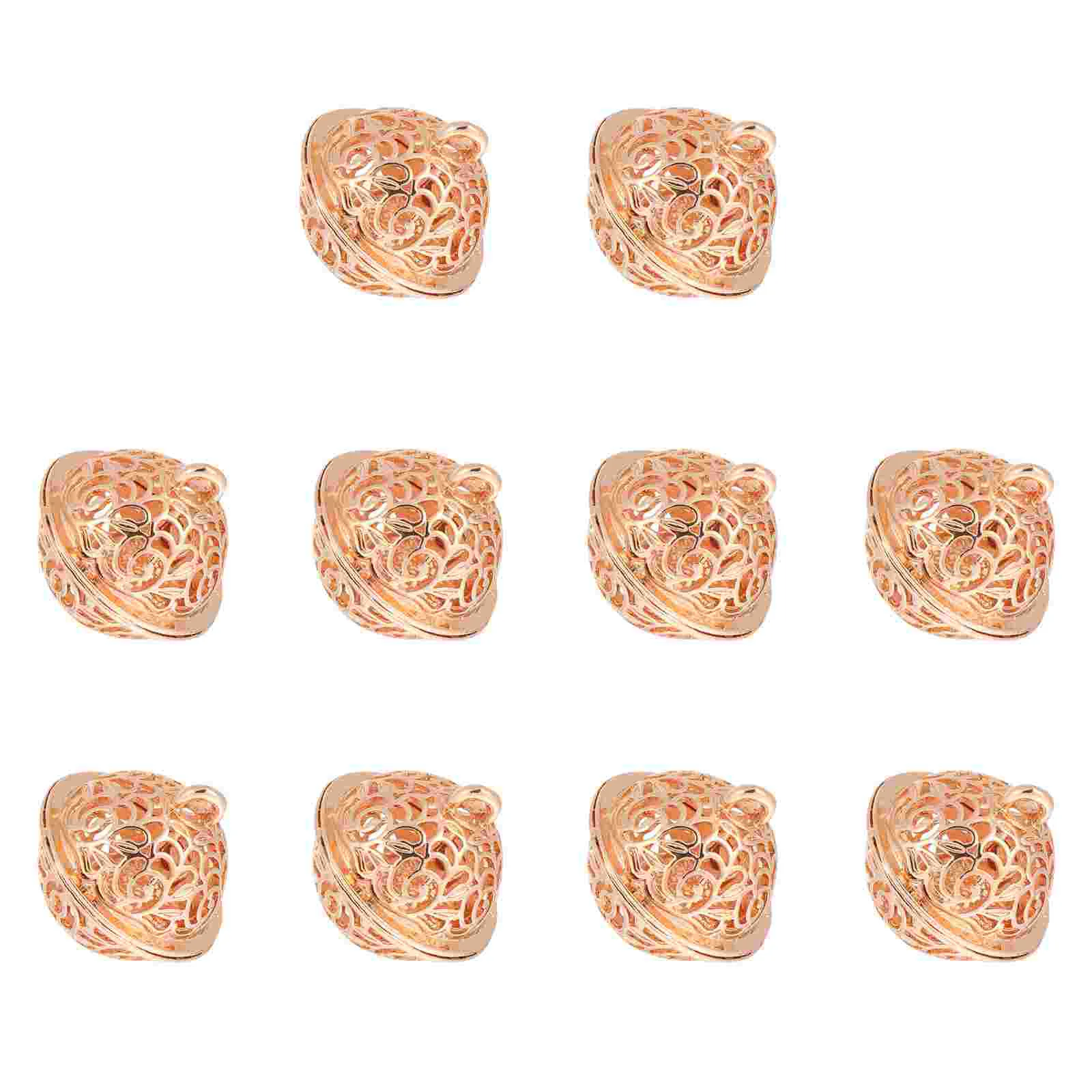 

10 Pcs Keychain Keys Hollow Out DIY Bell Curve Christmas Hanging Decoration Bells Ring Pendants Child