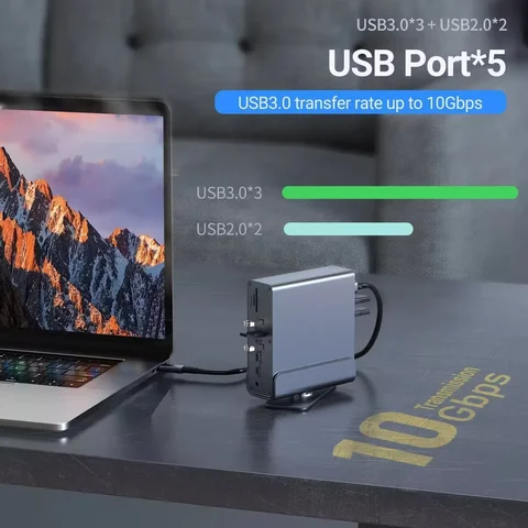 Kebidu 15 в 1 USB-C док-станция для Macbook Pro