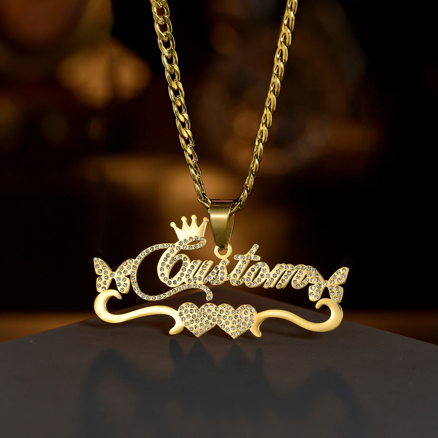 Женское Ожерелье Atoztide из нержавеющей стали с фианитами