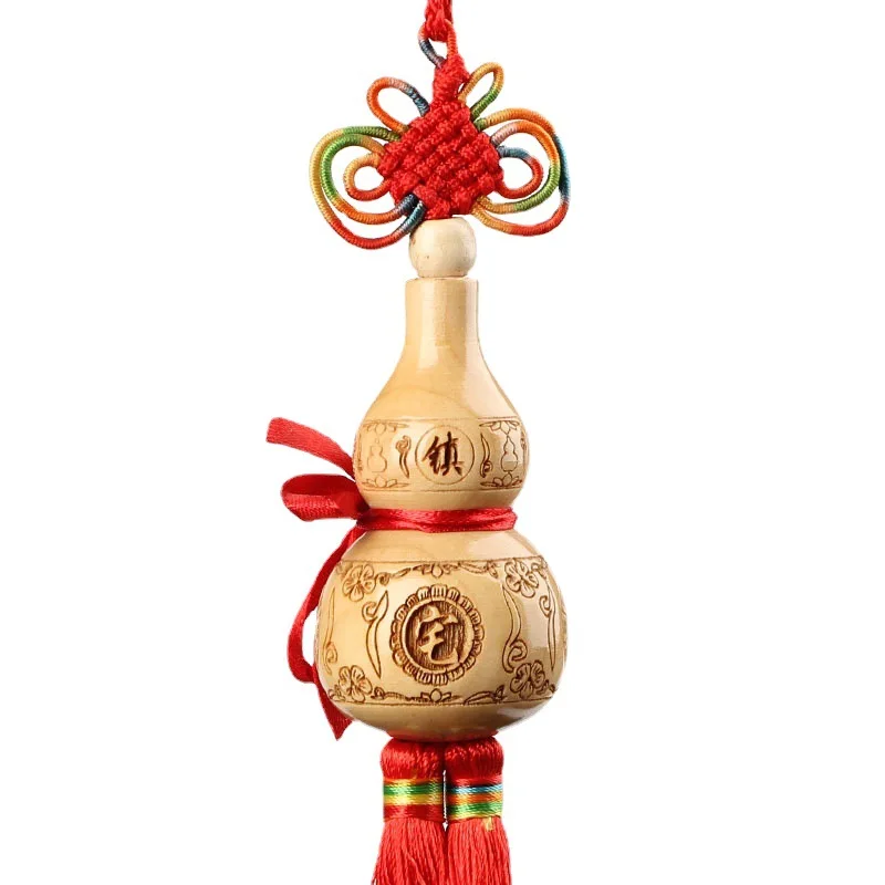 Подвеска-тыква из красного дерева с шестью словами