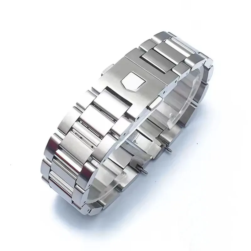 Фото Ремешок для часов из твердой нержавеющей стали для Tag Heuer Carrera CBN2A1D, конкурентоспособная серия WAY201S, мужские ремешки для часов 22 мм №5