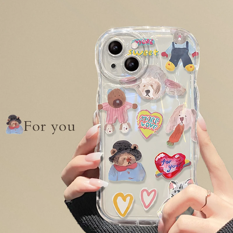 

Case for OPPO A53 2020/A33 2020 Realme8 5G Realme7 5G Cartoon Cute Graffiti Animal Bubble Anti-drop Phone Case